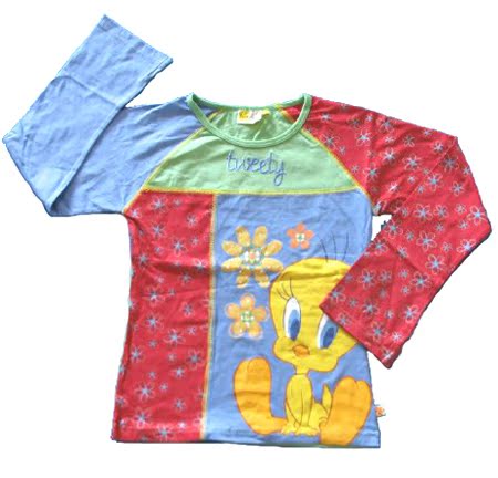 Lotte BABY*TWEETY Defective *6-8 girl Duck Cotton printing Long sleeve T-shirtin the Children/Baby/Family fitted , T-shirt category - from Buy2taobao.com to provide professional Taobao agent buy service