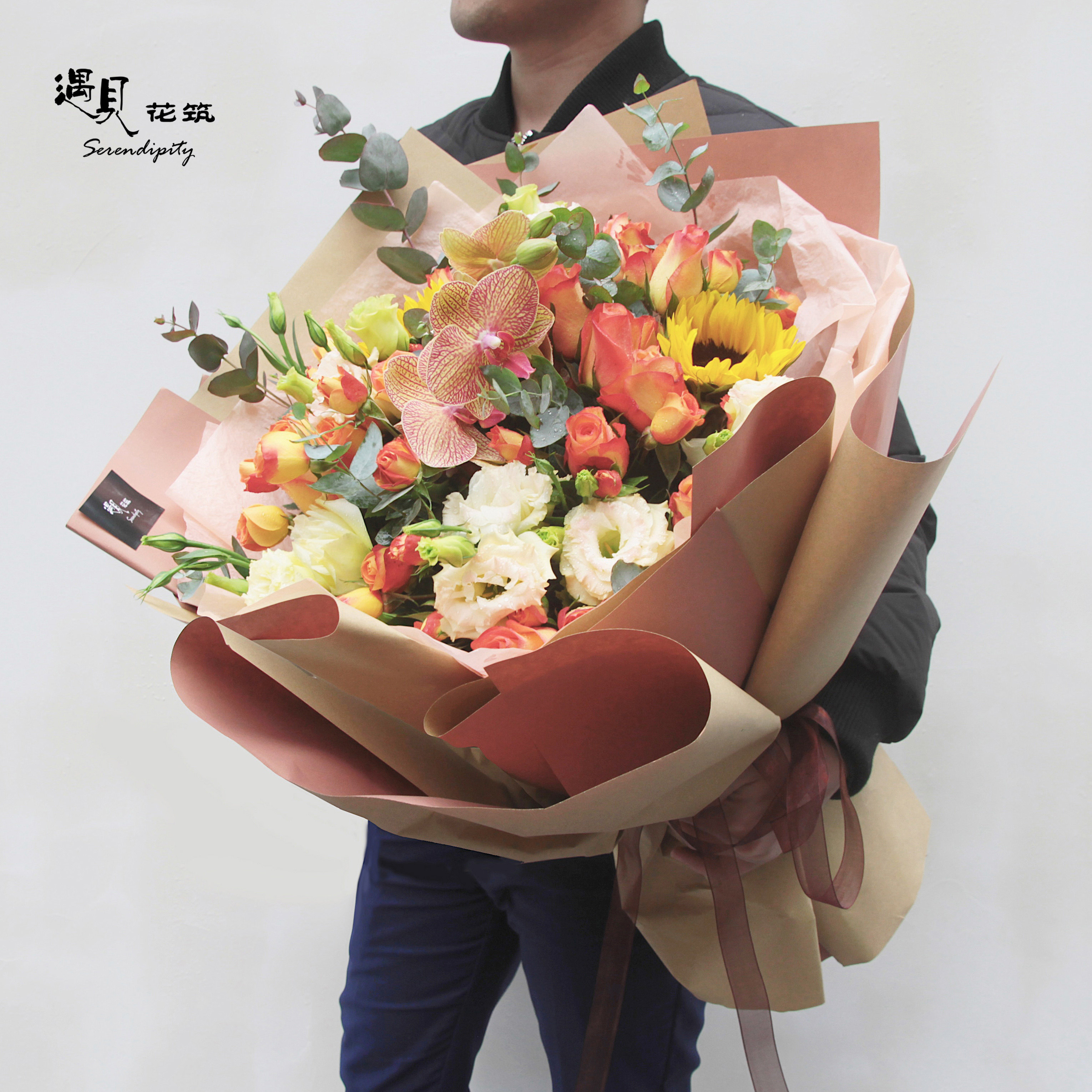 送领导长辈男士朋友个性定制生日花束成都鲜花速递同城