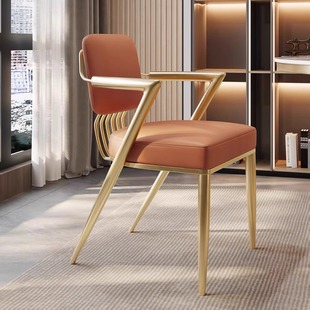 意式轻奢餐椅家用简约现代高级餐桌椅靠背凳子餐厅极简设计师椅子