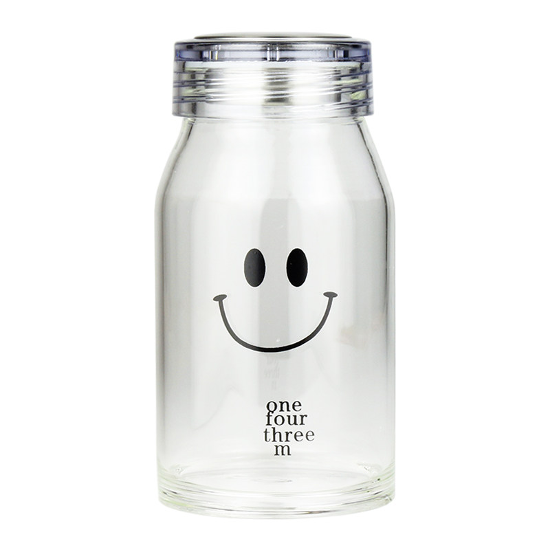 商品白底图-简约网红ins透明便携杯子女玻璃杯白底图