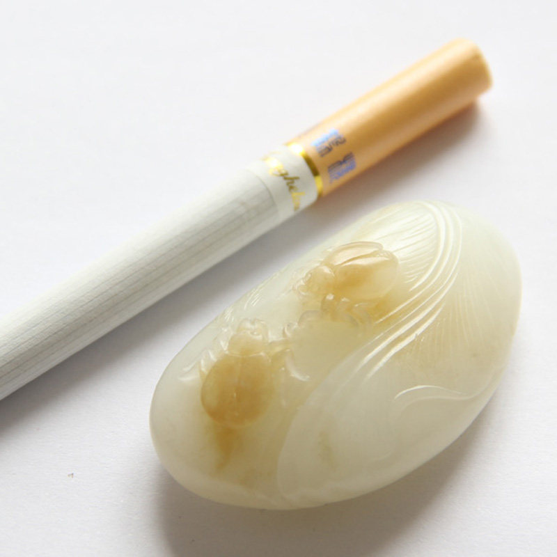 省级玉雕大师时晓印作品 和田玉 富甲天下挂件 40.66克