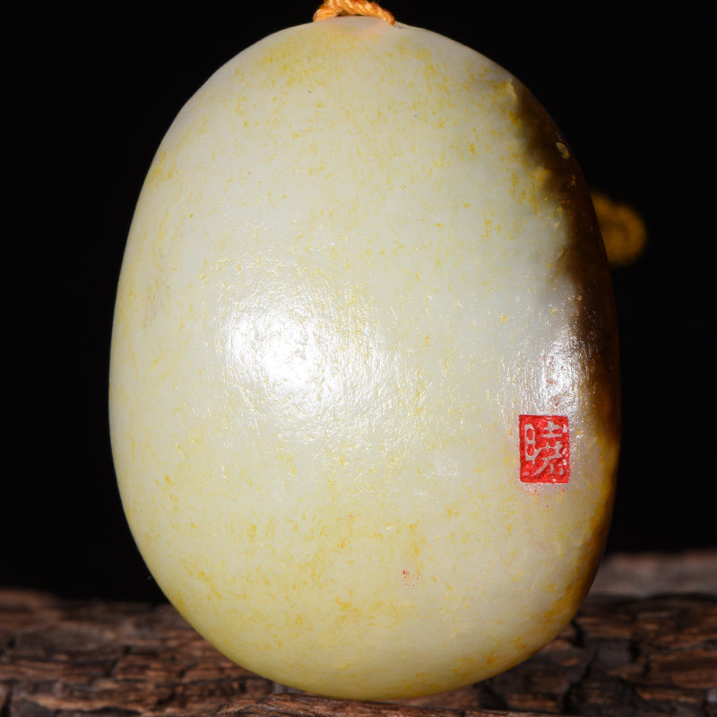 省级玉雕大师时晓印作品 和田玉 达摩罗汉挂件 44.07克