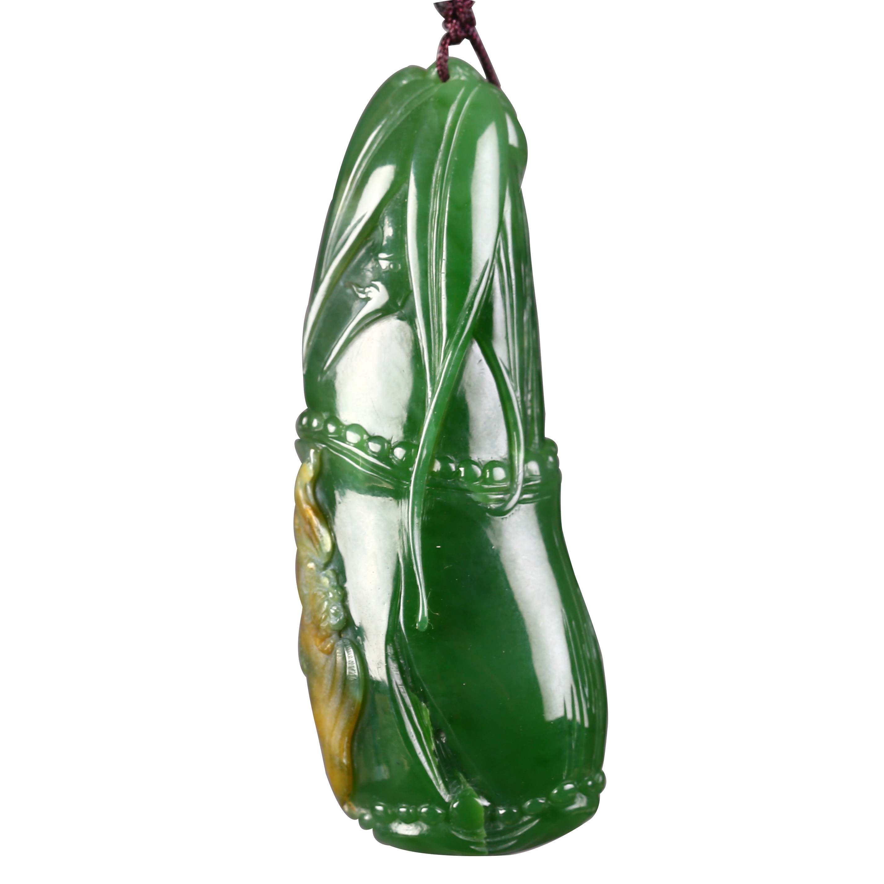 【尚海飞工作室出品】和田玉碧玉节节高升挂件43.94g