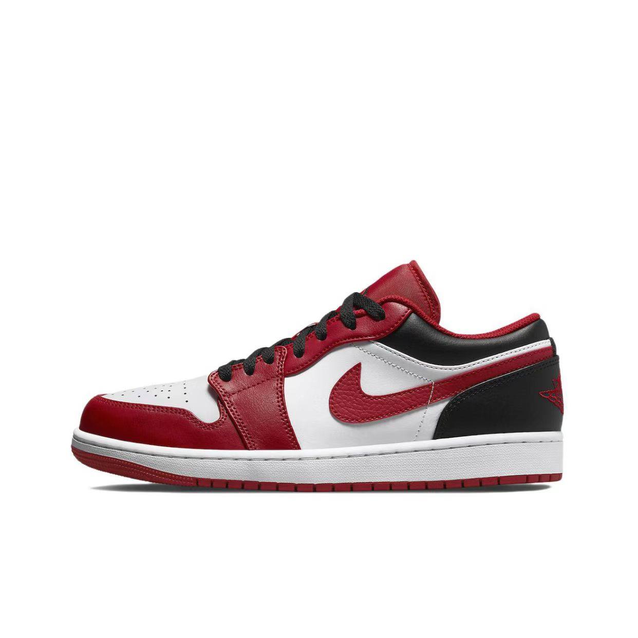 air jordan 1 low aj1 红白黑 乔1低帮减震复古篮球鞋 553558-163