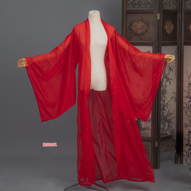 挽秀古风大袖衫情人棉飘逸仙气宽袖女日常防晒单件万搭长袖汉服白