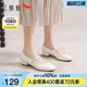 红蜻蜓玛丽珍鞋2025新款女鞋白色复古小皮鞋舒适软底黑色粗跟单鞋