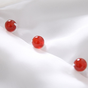 中式立领旗袍连衣裙复古国风日常通勤夏季女装红色珠扣套头禅茶服
