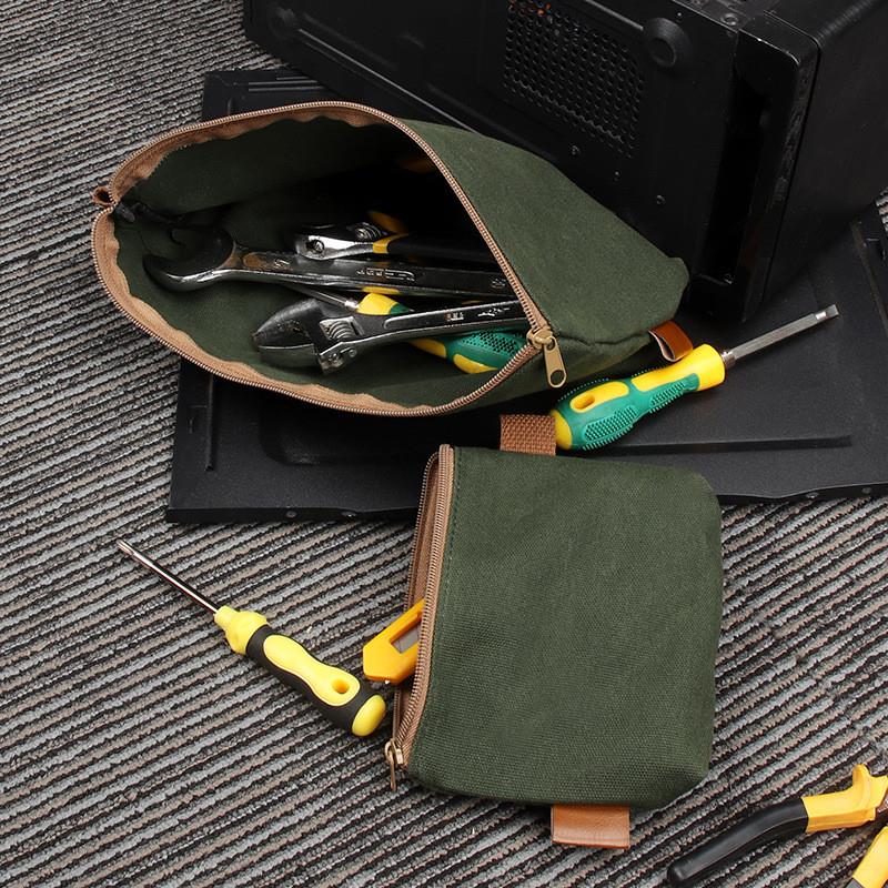 电工维修收纳包结实耐用五金工具包简易湿蜡帆布小包便携工具袋