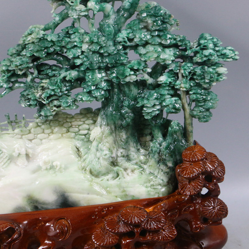 [源头好货-镇平] 《常青树》玉雕大师李彦明特供作品2820g