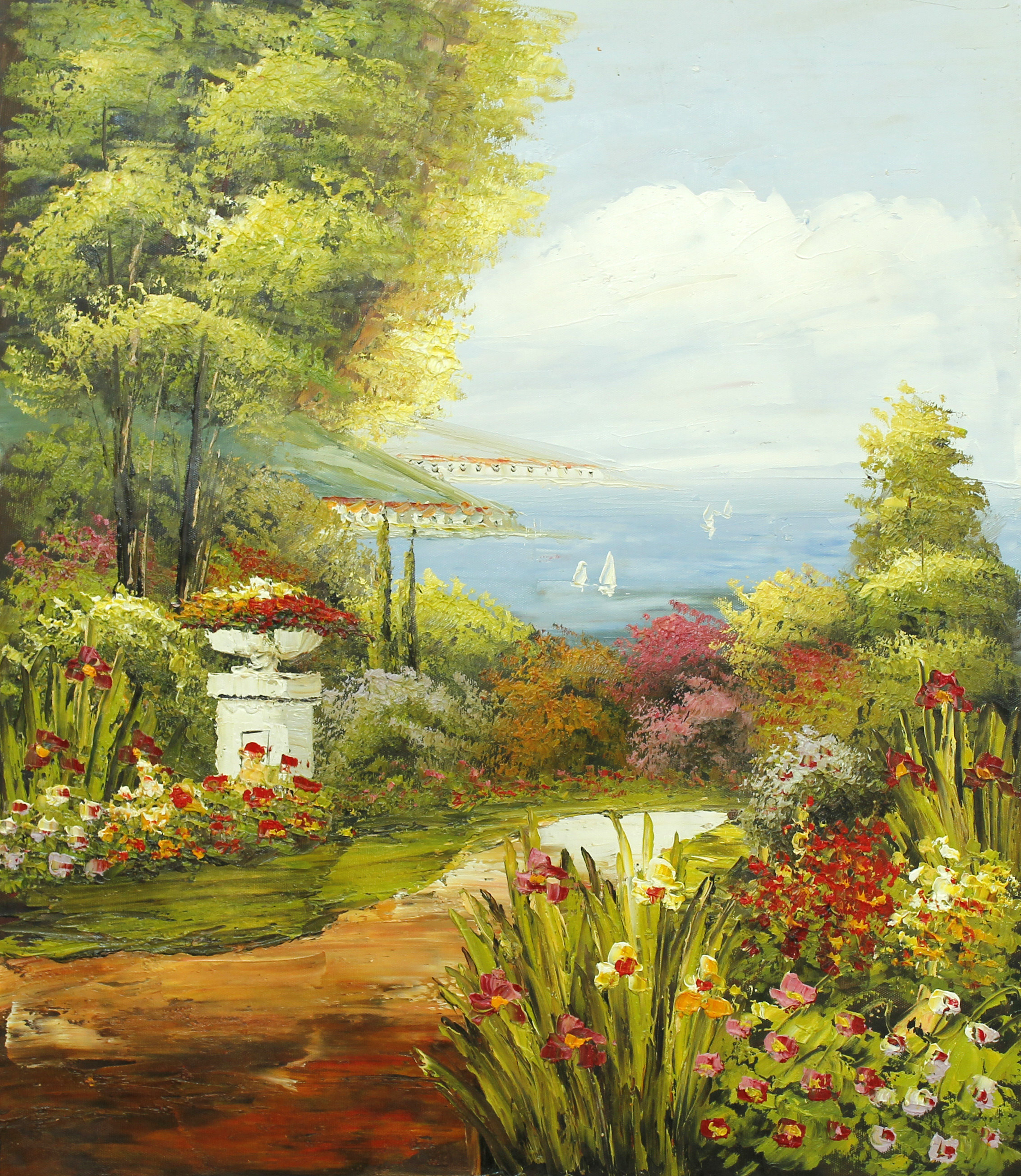 贺友邻油画《夏日午后》