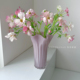轻奢芬顿花瓶紫白菜琉璃客厅摆件高级感花器水养鲜花法式浪漫装饰