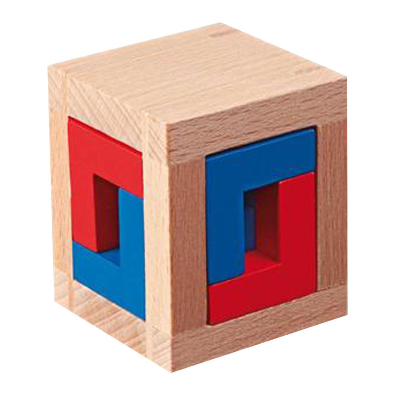 philos迷你小圣剑孔明锁木质拼图解谜益智玩具4 caged puzzle德国