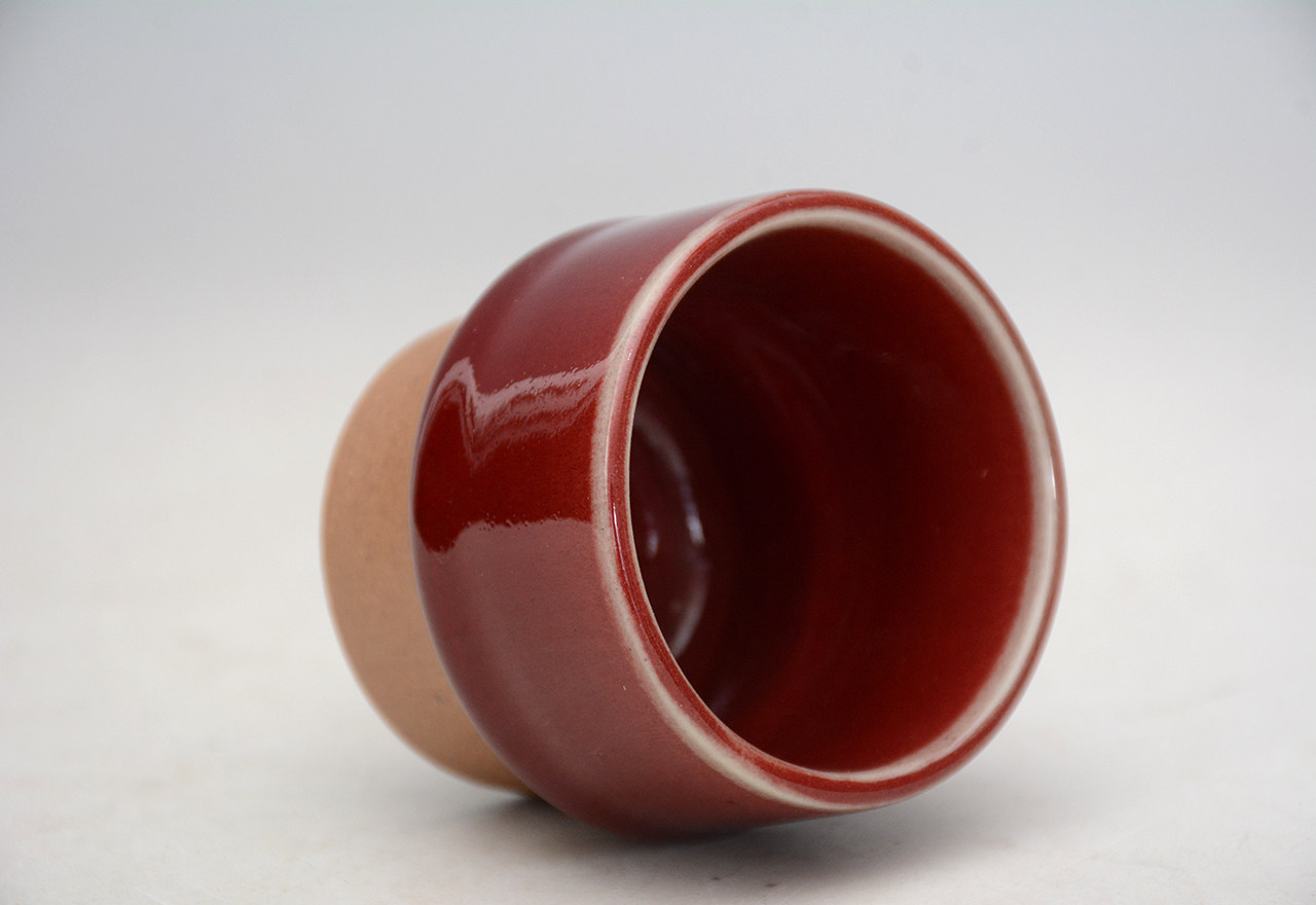 钧瓷品茗杯 鸡血红(个人款)白伟峰 河南省工艺美术大师