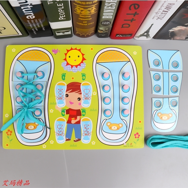 锻炼小手精细动作发展1-2-3-6周岁宝宝男女孩学穿鞋子拼图拼版在类目 玩具/童车/益智/积木/模型, 串珠/拼图/配对/拆装/敲打玩具, 拼图/拼板中 - 来自Buy2taobao.com提供专业的淘宝代购服务