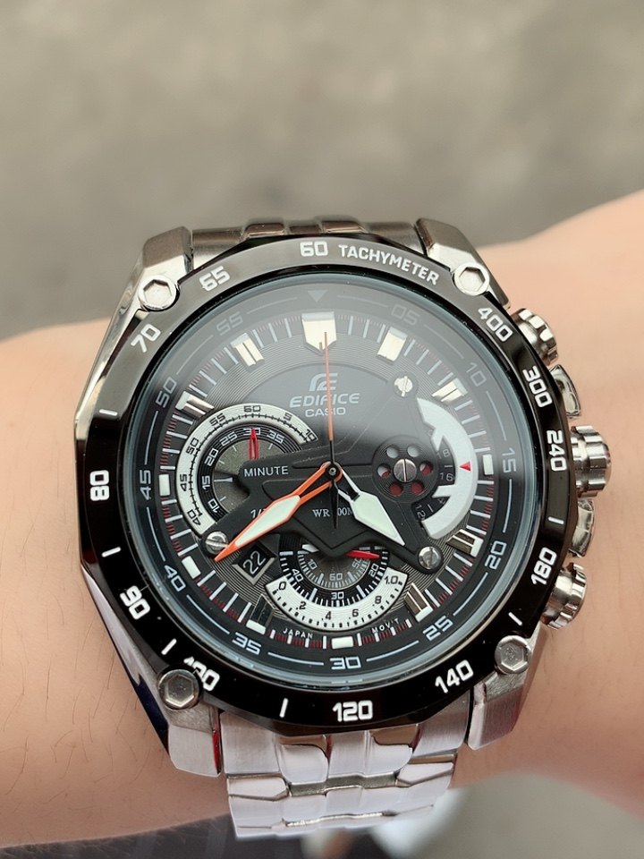 热销卡西欧539_卡西欧手表男士商务运动机械型钢带防水红牛限量版r539