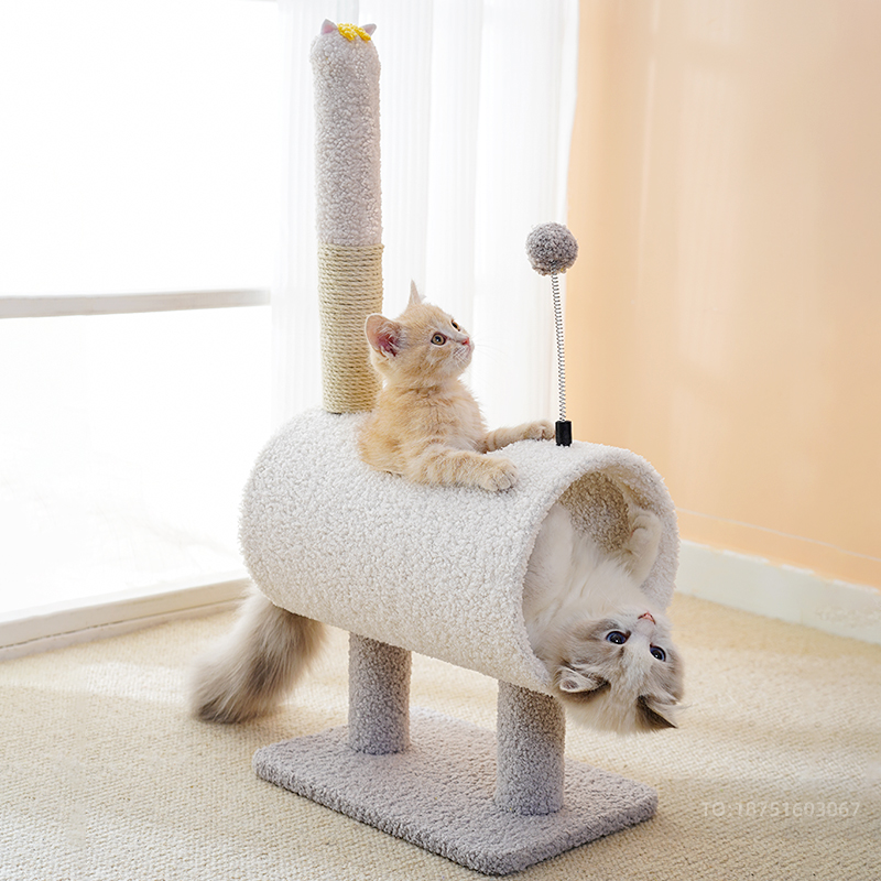 猫爬架小型猫窝一体式不占地不掉屑立式猫抓柱四季通用宠物用品