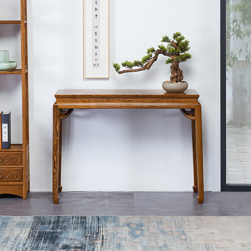 红木家具鸡翅木条案中式实木供桌大厅玄关桌案几家用供奉桌佛桌子