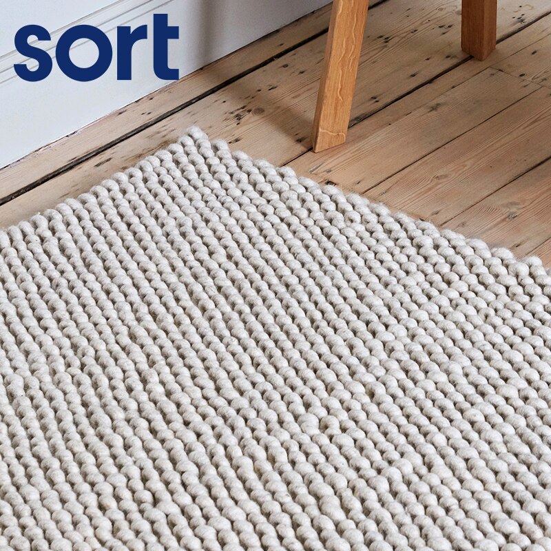 sort丹麦hay手工羊毛地毯peas北欧现代简约卧室客厅创意时尚灰色-mc