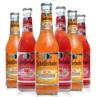 星琥西柚石榴小麦schofferhofer进口果味女士精酿330ml啤酒