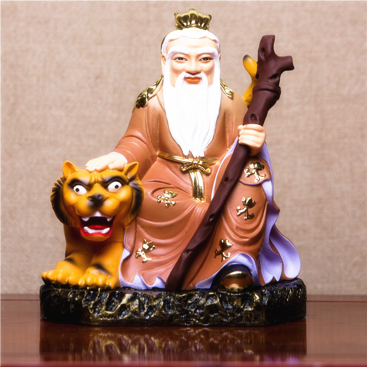 树脂山神像土地山神爷像道教供奉招财镇宅居家风水工艺品摆件包邮