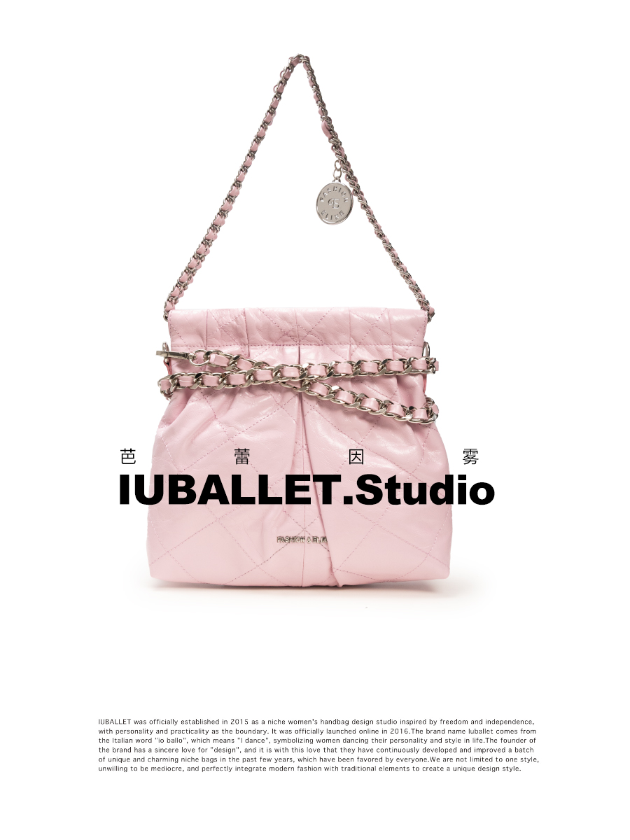 iuballet芭蕾因雾 3.18日20点新品 链条褶皱托特单肩腋下包