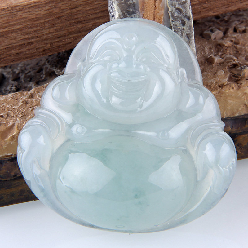 冰糯种带底色正装佛公挂件 24.58克 zbz020