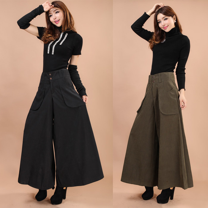 2022春夏秋冬新款阔腿裤女裙裤时尚显瘦高腰大脚甩裤宽腿宽松