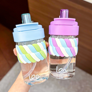 水杯吸管孕妇产妇专用成人夏季高硼硅玻璃杯夏季家用办公室水瓶