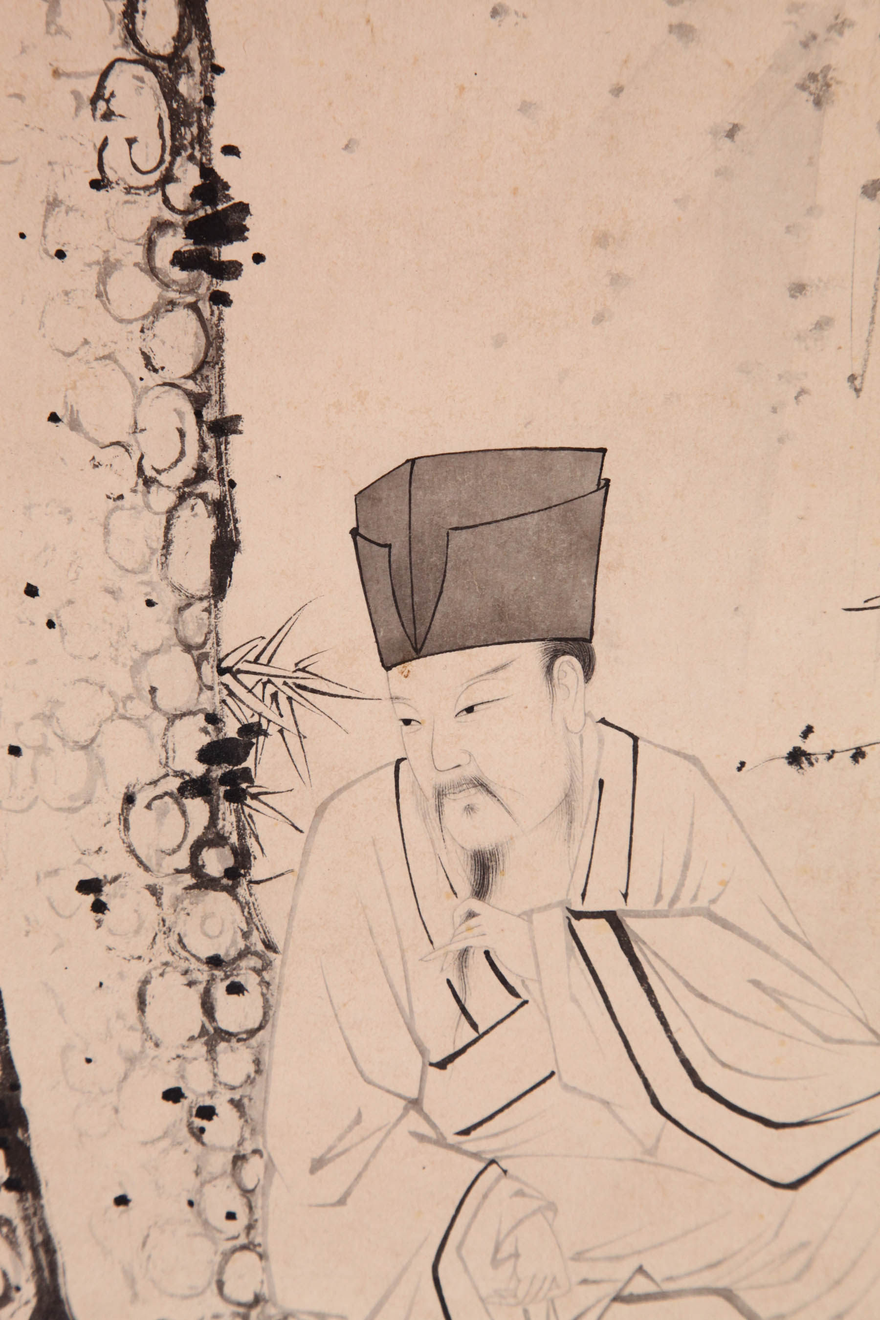 陈少梅《松下高士 》