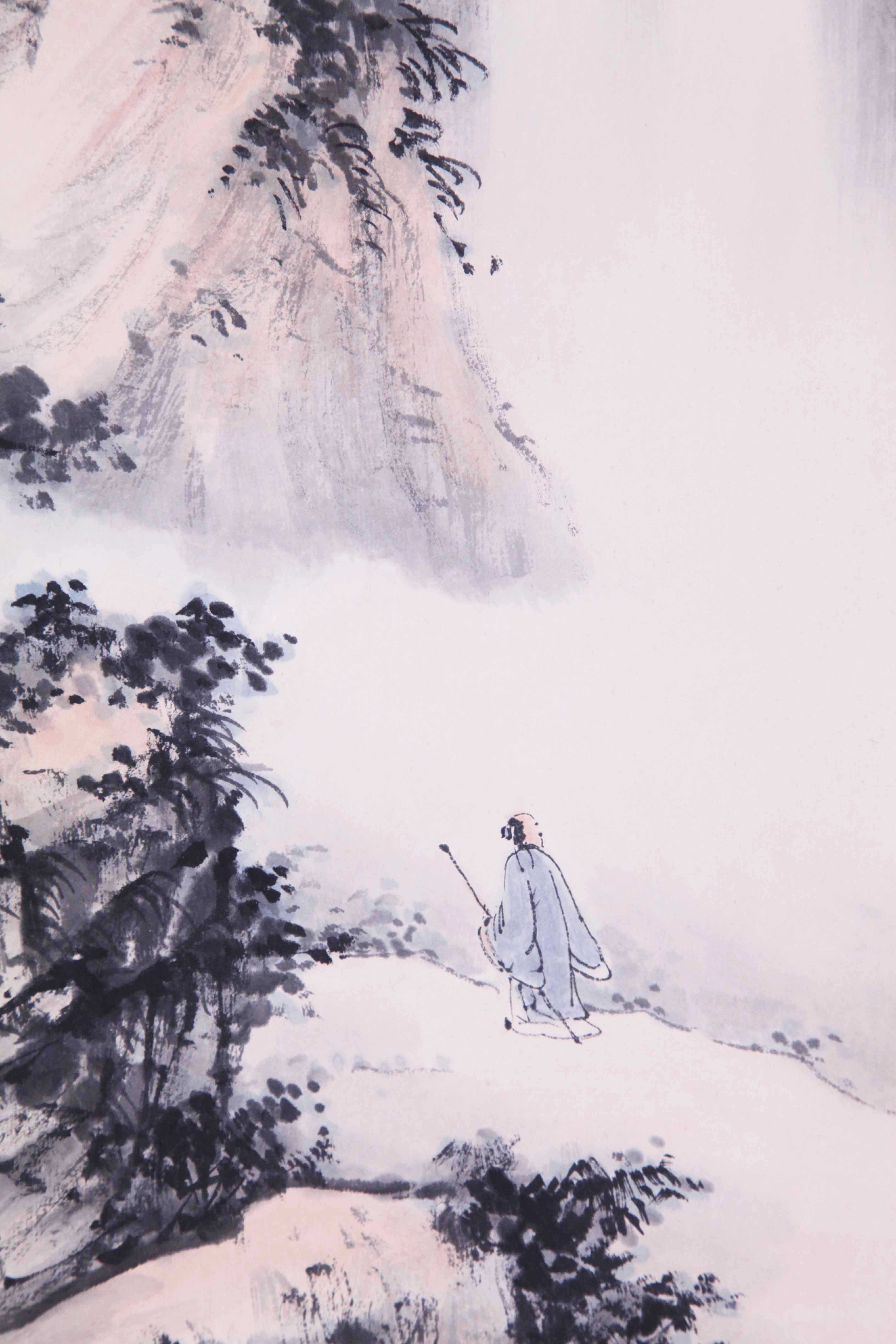 黄君璧《观瀑图》