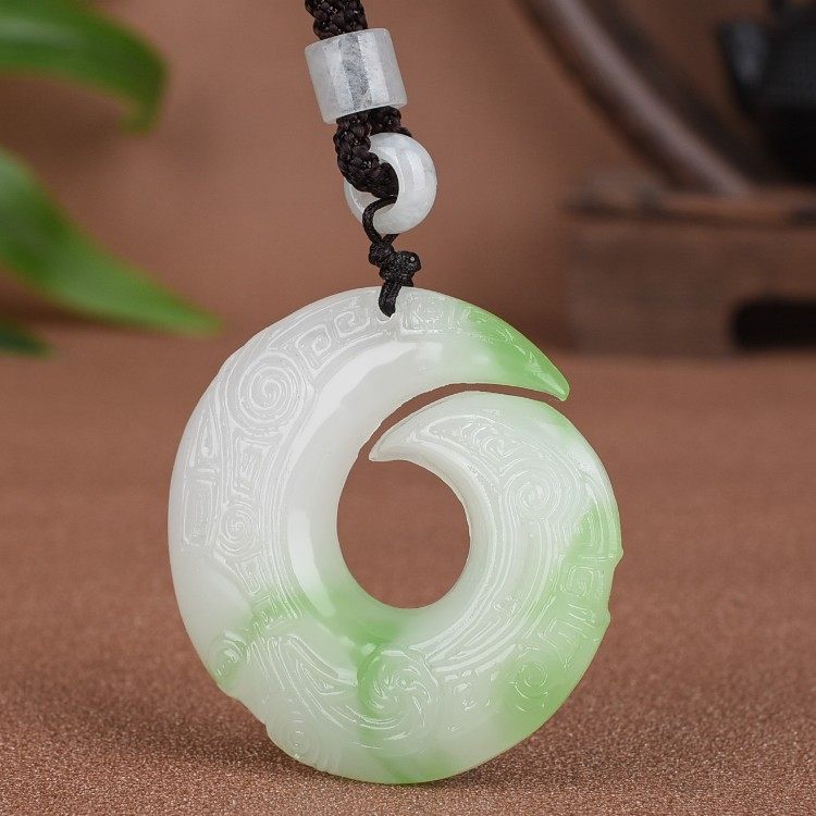 天然和田玉竹节玉坠白玉富贵竹吊坠节节高挂件玉石竹子项链坠挂坠