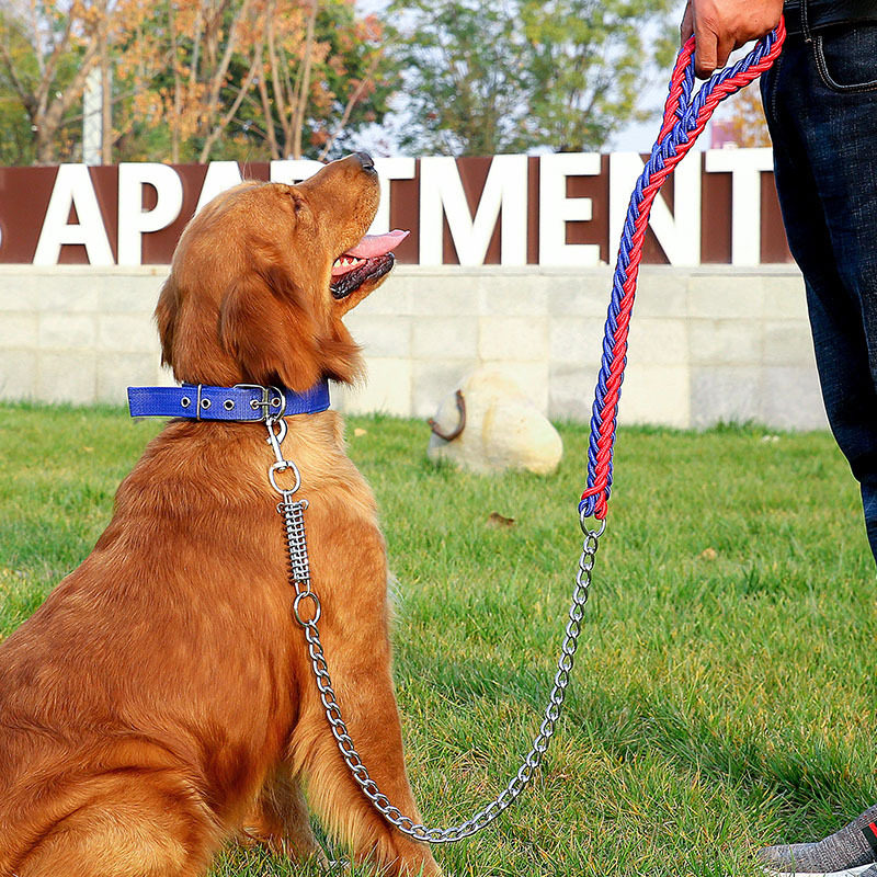 一折狗链子 大型犬 加粗加长 德牧