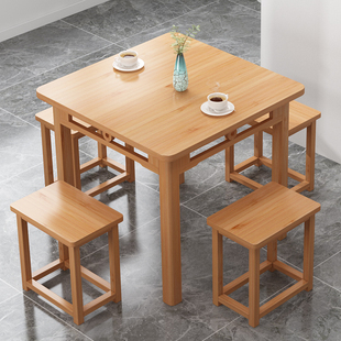 四方桌小户型创意正方形餐桌客厅吃饭桌简约茶桌实木家用学习桌子