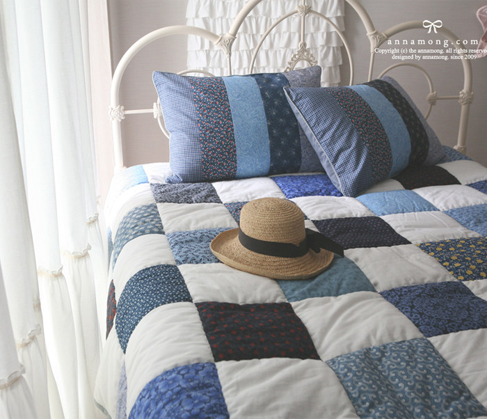 annamong 韩国纯手工定制 拼布碎花格子纯棉空调被床单两用