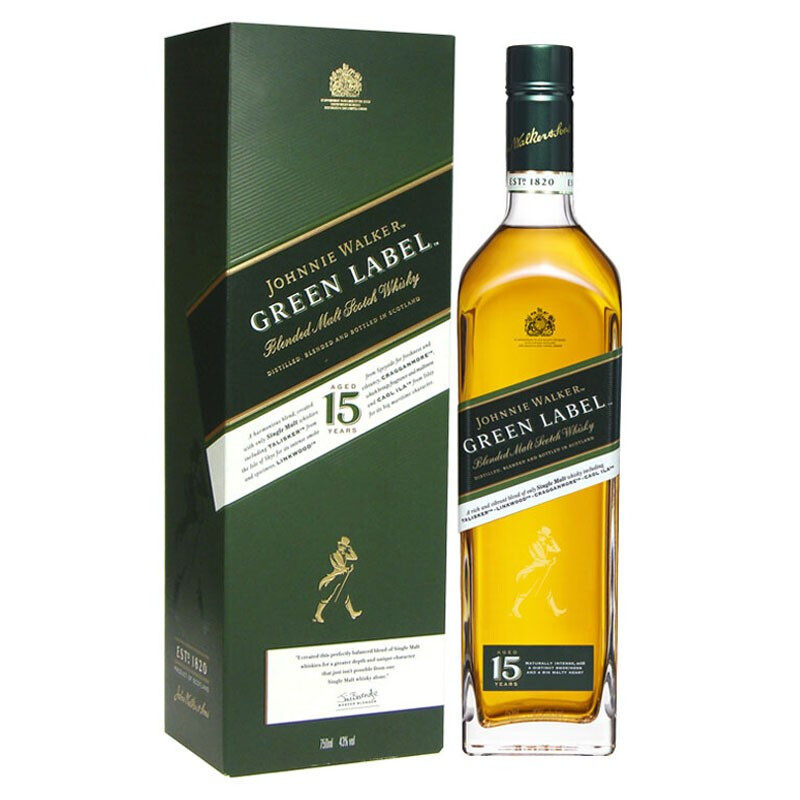 尊尼获加 威士忌 英国原装进口洋酒 烈酒 经典绿牌/绿方 750ml