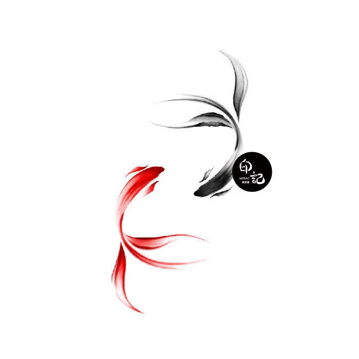 情侣纹身贴鱼图案防水一对性感胸前鲤鱼可洗擦水墨小图案锦鲤金鱼