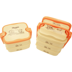 韩国原装进口ECO儿童玉米材质饭盒餐盒三层环保耐热无毒无气味