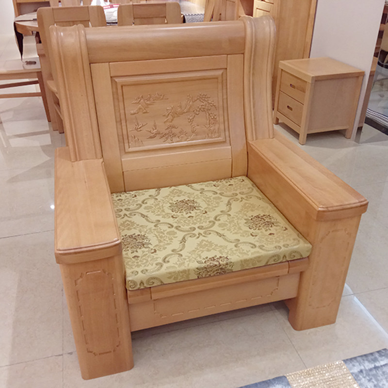 现代中式榉木沙发大小户型组合客厅实木家具进口欧洲红榉特惠热销