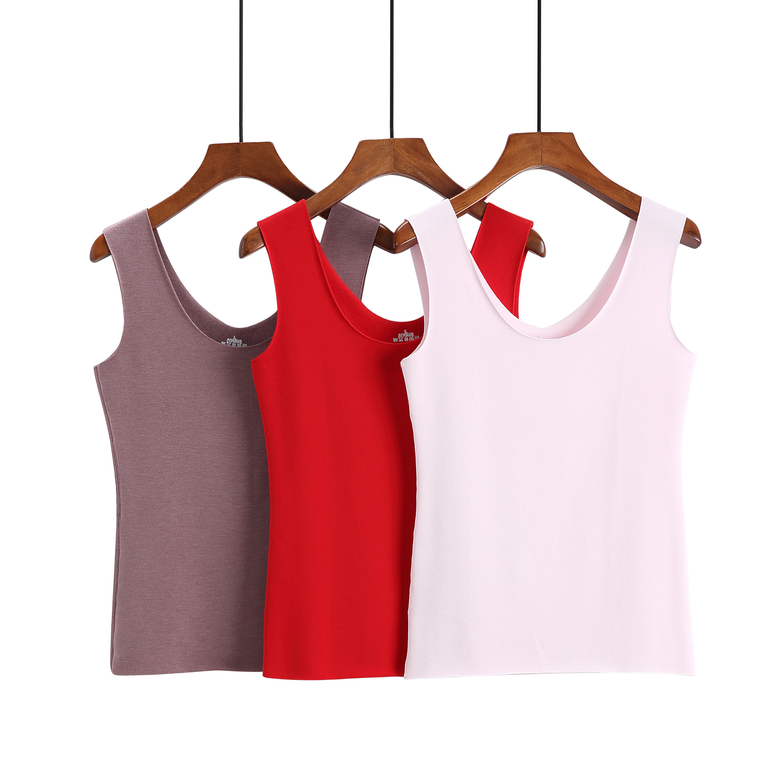 北极绒女士德绒保暖背心上装无痕速暖莫代尔棉打底加厚加绒 - 北极绒