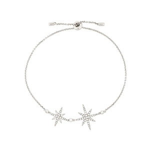 特价apm monaco八芒星造型银质镶晶钻女士手链银色 ab3325ox