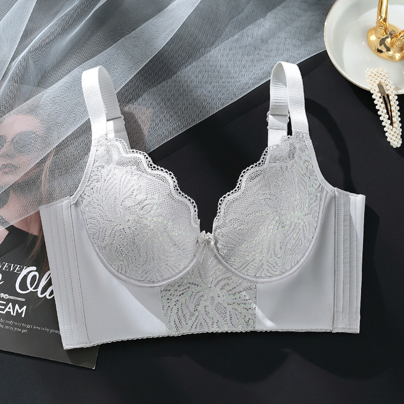 老古今糖猫加宽调整型内衣聚拢小胸罩文胸软钢圈矫正五排扣胸罩女