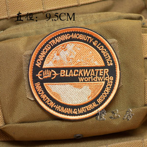 blackwater全球黑水刺绣魔术贴背包徽章服装臂章贴章送毛面