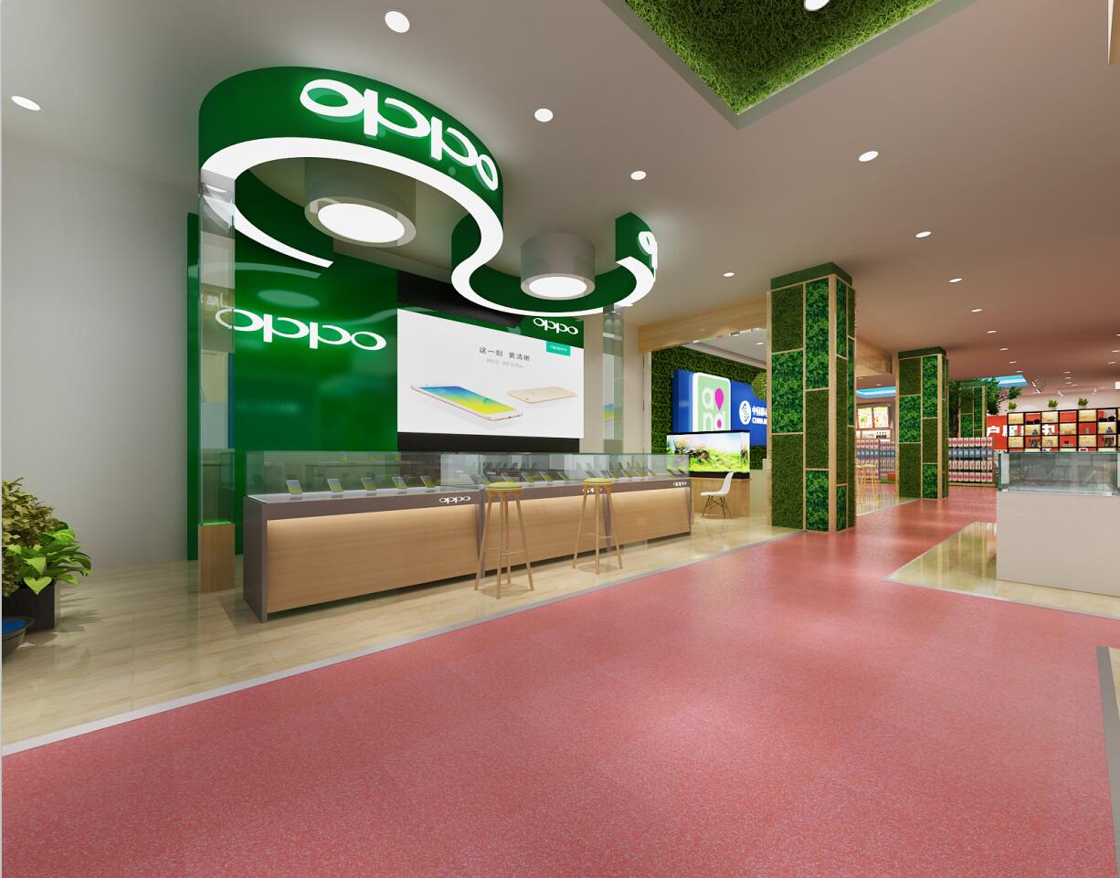 手机实体店装修设计商场店面装潢专卖店柜台3d效果图 营业厅定制