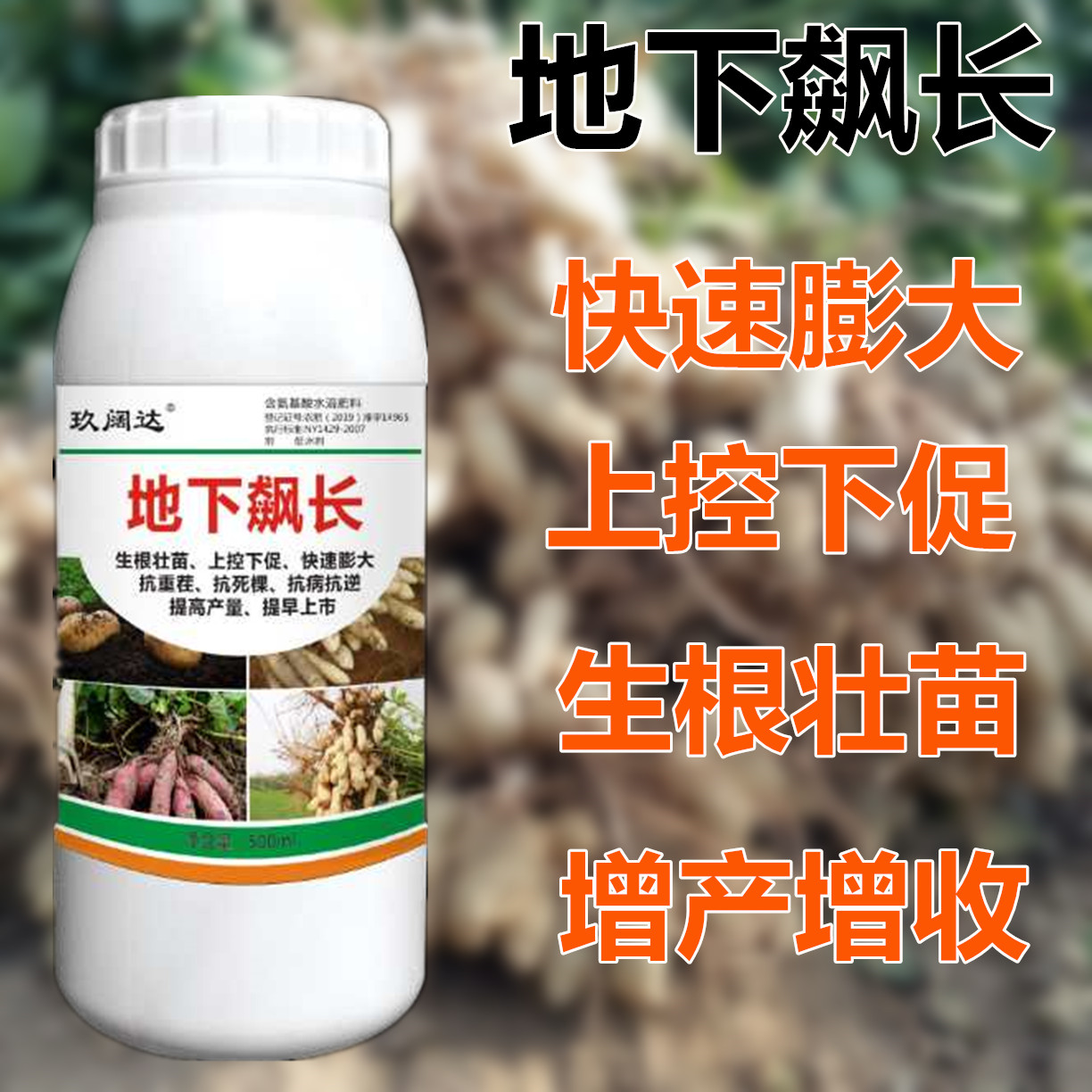 根茎块茎膨大素膨大剂土豆生姜花生红薯中药材彭大专用肥料叶面肥