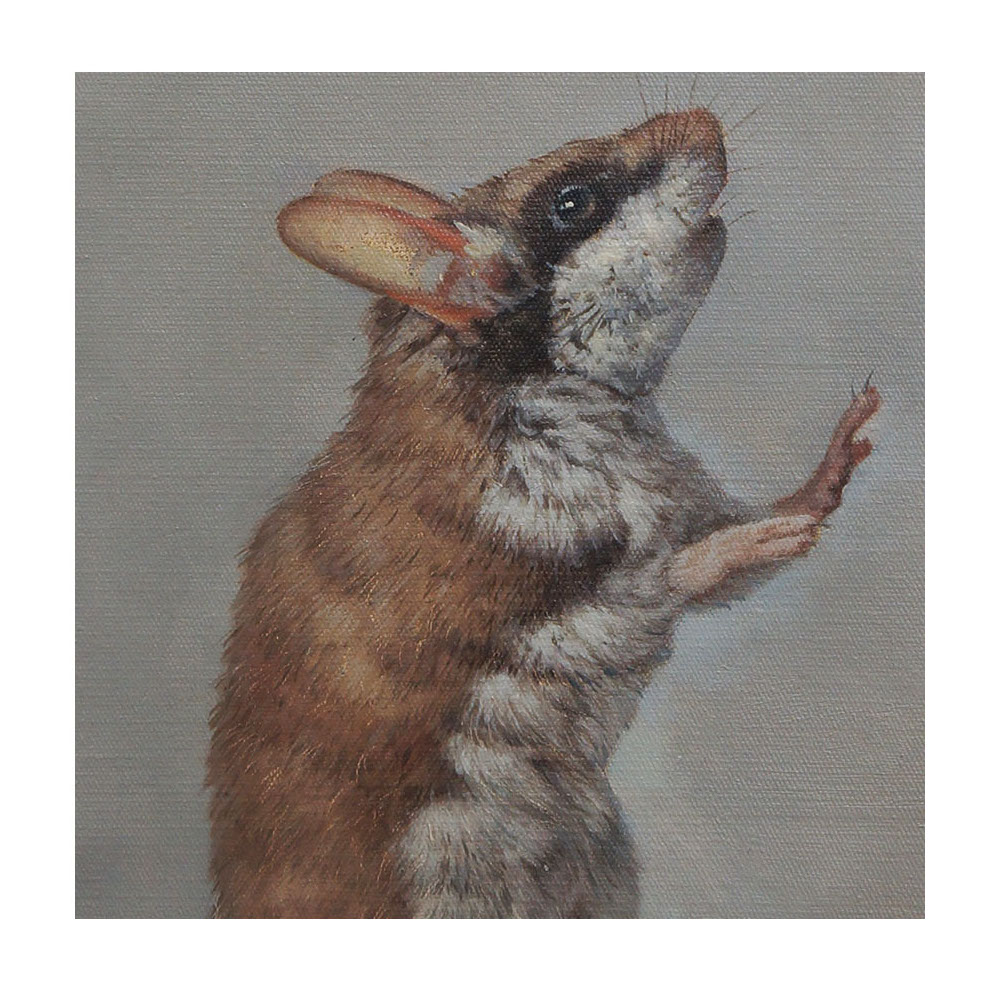 叶泽仁《小萌鼠》市级美协 布面油画