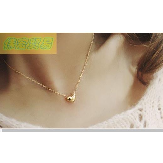 Peach Heart Love Necklace Clavicle Chain小桃心爱心项链锁骨链