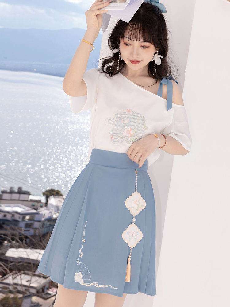 大码女装2022新款夏装改良汉服胖mm上衣裙子显瘦遮肉旗袍裙两件套|ruв категории Женская одежда, женской одежды - от Buy2taobao.com для оказания профессиональной услуги покупки агента Taobao