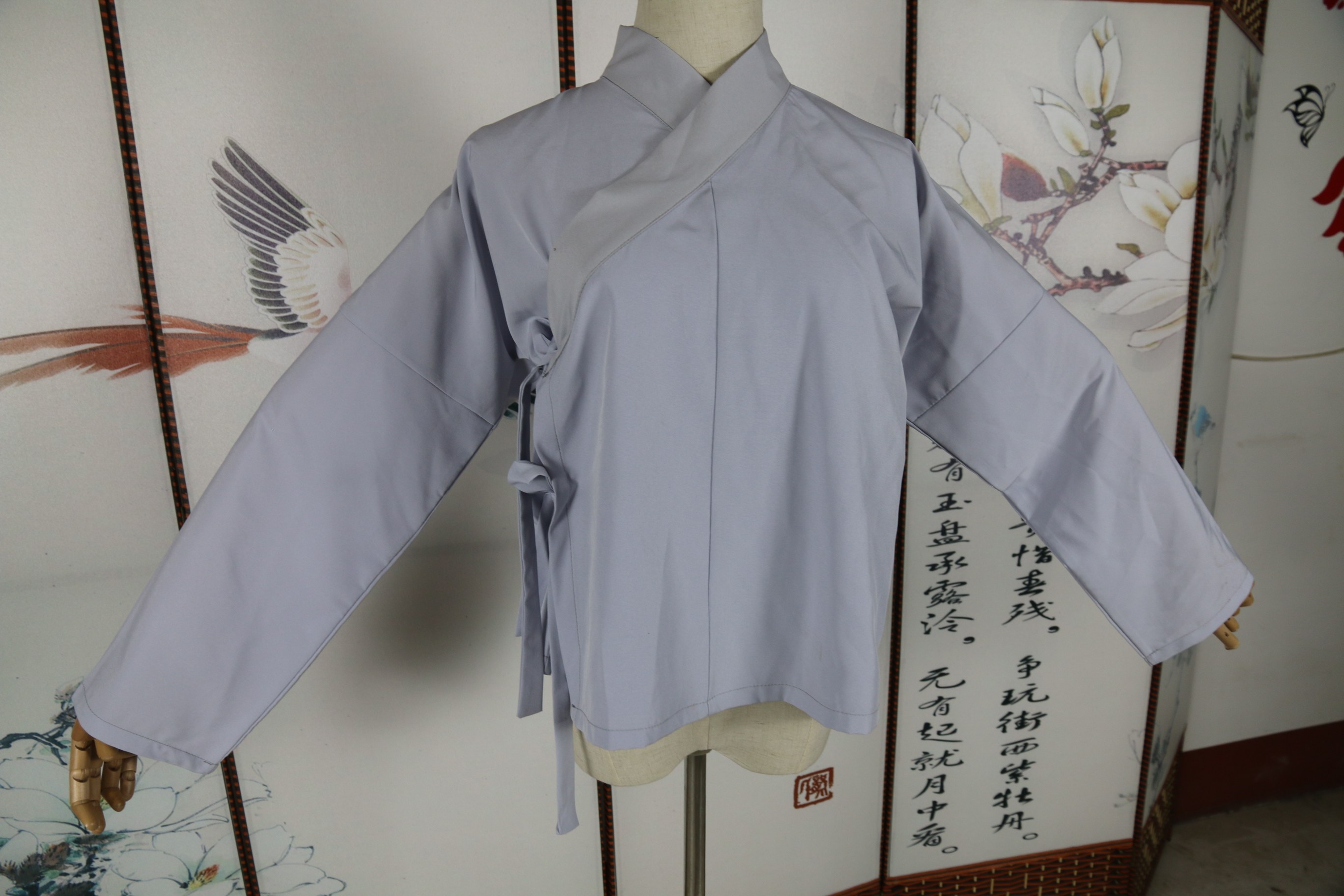 芙蓉轩原创汉服 交领 长袖上襦男女中衣 春秋 上衣   白菜百搭