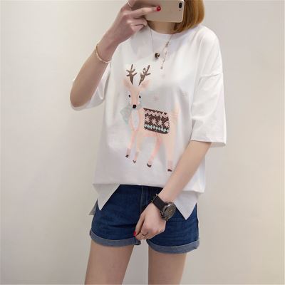ins同款短袖t恤女2019新款 大码女装百搭ulzzang韩版学生上衣宽松|msdalam kategori Butik wanita / wanita, baju-T - dari Buy2taobao.com untuk memberikan perkhidmatan ejen Taobao profesional membeli