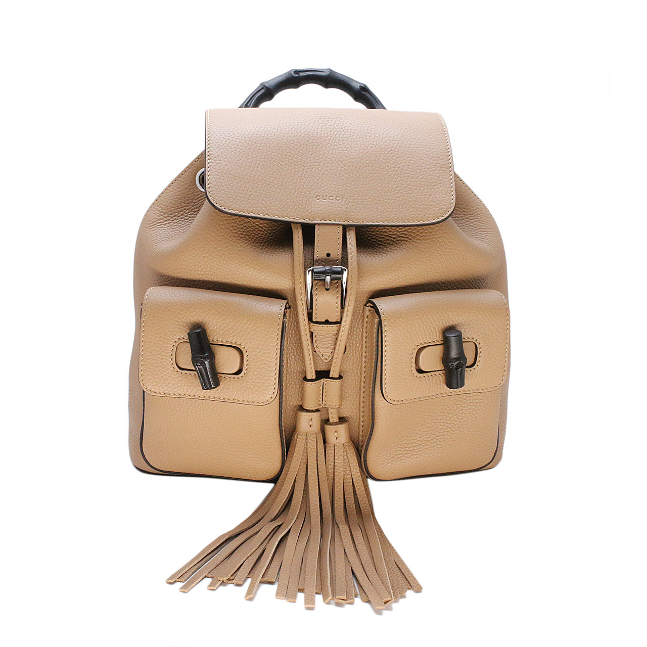 [9.9新]古驰gucci裸色女士猪皮双肩包0630